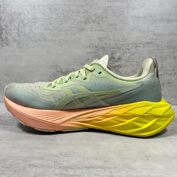 Asics Novablast 4 Paris Running Shoes - Women's Size 9 - Green Yellow - Picture 5 of 10